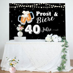 Prost Und Biere Zu 40 Jahre Geburtstag Hintergrund