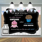 Cupcake Zucht Muffin Schwarz Geschlecht Aufdecken Hintergrund