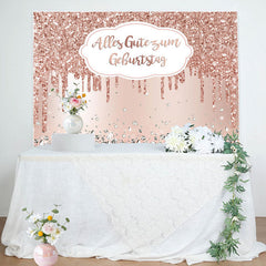 Rose Gold Funkeln Diamant Geburtstag Hintergrund