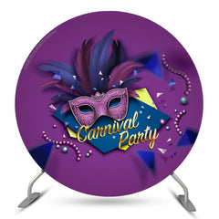 Kreis Lila Feder Maske Karneval Party Hintergrund