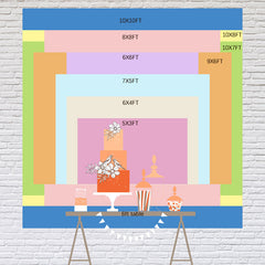 Bunt Donuts Und Konfetti Wachsen hoch Party Hintergrund