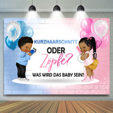 Verblasst Oder Flechten Geschlecht Aufdecken Baby Dusche Hintergrund