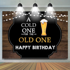 A Kalt Eins Für Der Alt Eins Glücklich Geburtstag Hintergrund