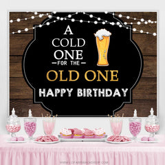 A Kalt Eins Für Der Alt Eins Glücklich Geburtstag Hintergrund