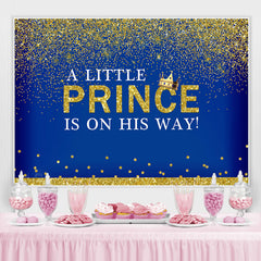 A Wurf Prinz Funkeln Blau Hintergrund für babydusche
