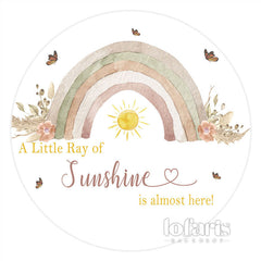 A Wenig Strahl Von Sonnenschein Runden Babydusche Hintergrund