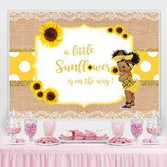 A Wenig Sonnenblume Hintergrund für Mädchen babydusche Party