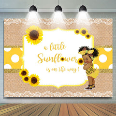 A Wenig Sonnenblume Hintergrund für Mädchen babydusche Party