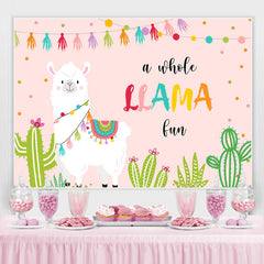 A Ganz Lama Lun Rosa Geburtstag Hintergründe Für Mädchen