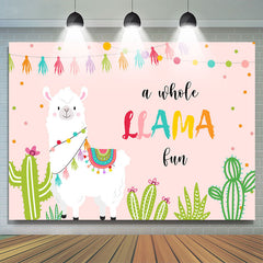 A Ganz Lama Lun Rosa Geburtstag Hintergründe Für Mädchen