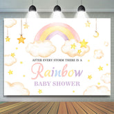 Nach Sturm Dort Ist Regenbogen Babydusche Hintergrund