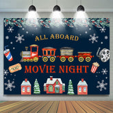 Alle An Bord Film Nacht Fröhlich Weihnachten Urlaub Hintergrund