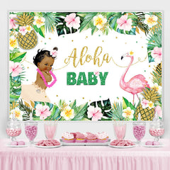 Aloha Flamingo Mädchen babydusche Hintergrund Sommer Party