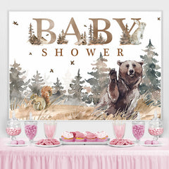 Herbst Wälder Und Wiesen Tiere babydusche Hintergrund