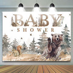 Herbst Wälder Und Wiesen Tiere babydusche Hintergrund