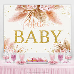 Herbst Funkeln Blumen Charmant Babydusche Hintergrund