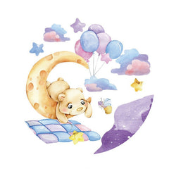 Ballon Tragen Karikatur Glücklich Geburtstag Kreis Hintergrund