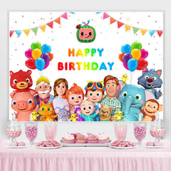 Ballon Karikatur Glücklich Geburtstag Dekor Hintergrund für Party