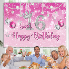 Sie sind Rosa Weihnachten Thema Süss 16 Geburtstag Hintergrund