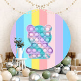 Tragen Pop Es Spielzeug Regenbogen Runden Hintergründe für Party