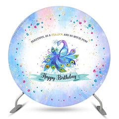 Schön Als Pfau Aquarell Runden Geburtstag Hintergrund