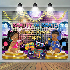 Schönheit oder Schläge Party Hintergrund für babydusche
