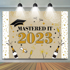 Beige Thema Gemeistert Es 2024 Grad Party Hintergrund