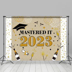 Beige Thema Gemeistert Es 2024 Grad Party Hintergrund