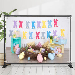 Groß Nest Kaninchen Papier Schnitte Eier Ostern Hintergrund