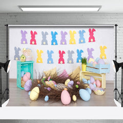 Groß Nest Kaninchen Papier Schnitte Eier Ostern Hintergrund