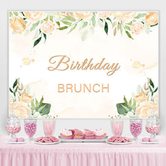 Geburtstag Brunch Blumen Geburtstag Hintergrund Für Baby Mädchen