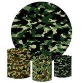 Schwarz Und Grün Abstrakt Runden Geburtstag Hintergrund Bausatz