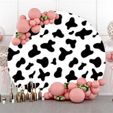 Schwarz Und Weiß Abstrakt Muster Geburtstag Runden Hintergrund