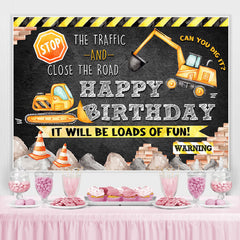 Schwarz Und Gelb Verkehr Thema Glücklich Geburtstag Hintergrund