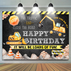 Schwarz Und Gelb Verkehr Thema Glücklich Geburtstag Hintergrund