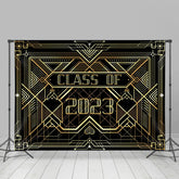 Schwarz Braun Klasse Von 2024 Glücklich Abschluss Hintergrund