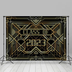 Schwarz Braun Klasse Von 2024 Glücklich Abschluss Hintergrund