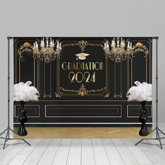 Schwarz Gold Palast Wand Feder Abschluss Hintergrund