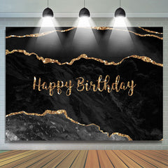 Schwarz Grau Mit Funkeln Rose Golden Geburtstag Hintergrund