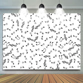 Schwarz Notiz Weiss Hintergrund Für Glücklich Geburtstag Party