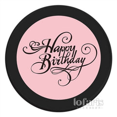Schwarz Rosa Knapp Geburtstag Runden Hintergrund Für Mädchen