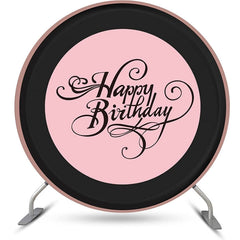 Schwarz Rosa Knapp Geburtstag Runden Hintergrund Für Mädchen