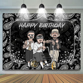 Schwarz Felsen Cool Kerl Thema Alles Gute zum Geburtstag Hintergrund