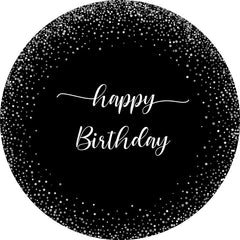 Schwarz Silber Punkte Geburtstag Einfach Party Runden Hintergründe