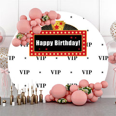Schwarz VIP Thema Geburtstag Kreis Hintergrund Für Party