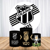 Schwarz Weiß Wachs Sportlich Verein Kreis Hintergrund Bausatz