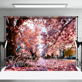 Blüte Sakura Baum Park Rosa Blume Frühling Hintergrund