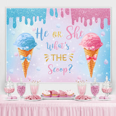 Blau Und Rosa Er Oder Sie Eis Creme Baby Dusche Hintergrund