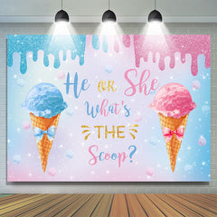 Blau Und Rosa Er Oder Sie Eis Creme Baby Dusche Hintergrund
