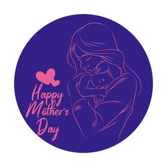 Blau Und Rosa Mutter mit Baby Runden Hintergründe für Mütter Tag